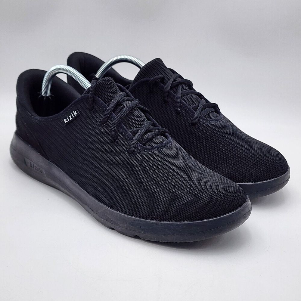 Kizik The Madrid Men 11 Women 12.5 Shoe Blac Eco Knit Slip-On Hands Free Sneaker
